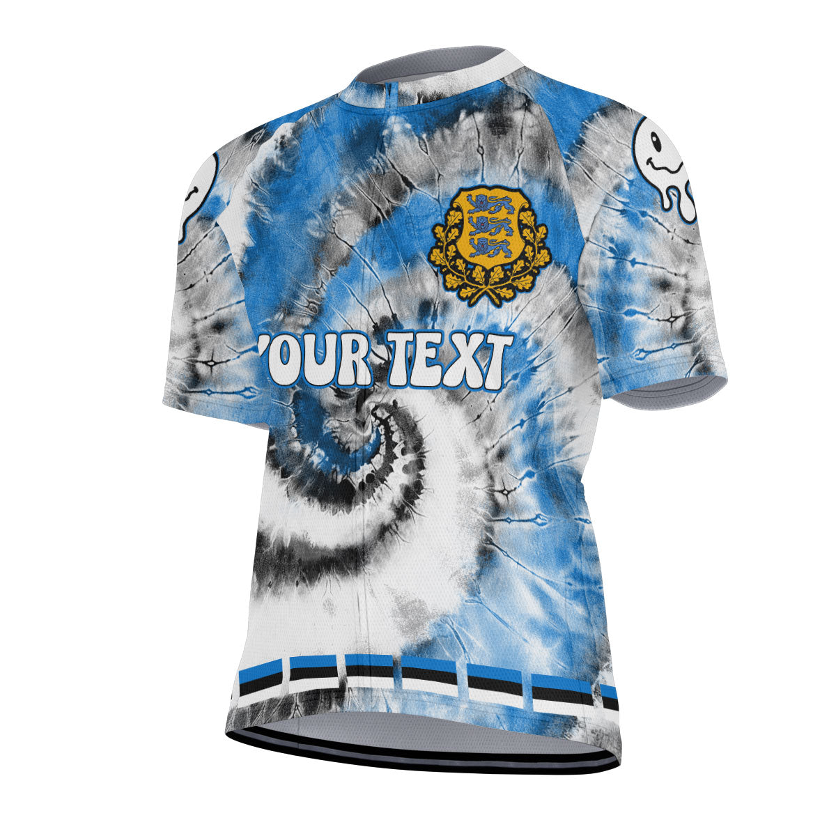 Estonia Men Cycling Jersey Custom Tie Dye Style 2