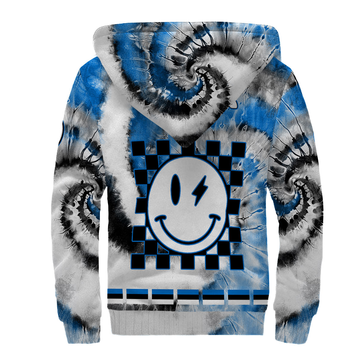 Estonia Sherpa Hoodie Custom Tie Dye Style 2