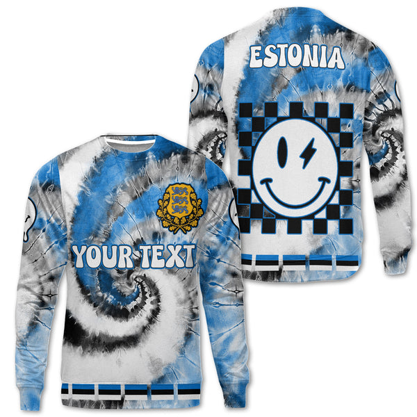 Estonia Sweatshirt Custom Tie Dye Style 1