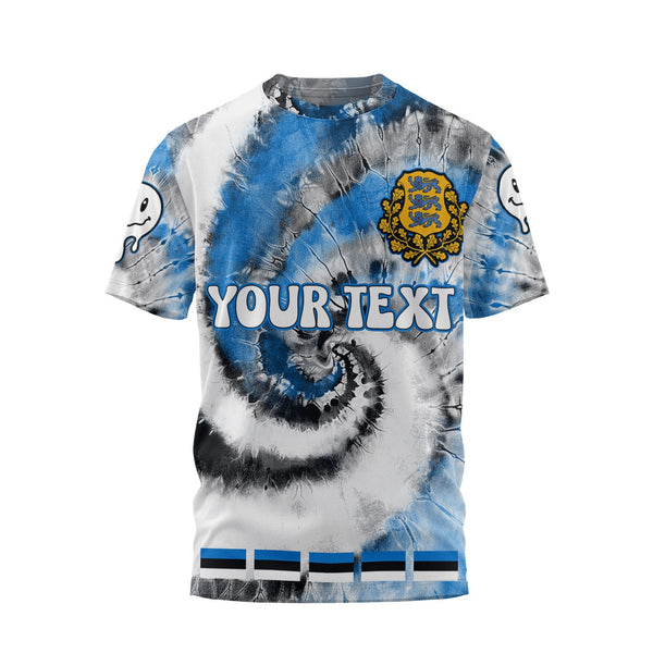 Estonia T Shirt Custom Tie Dye Style 1