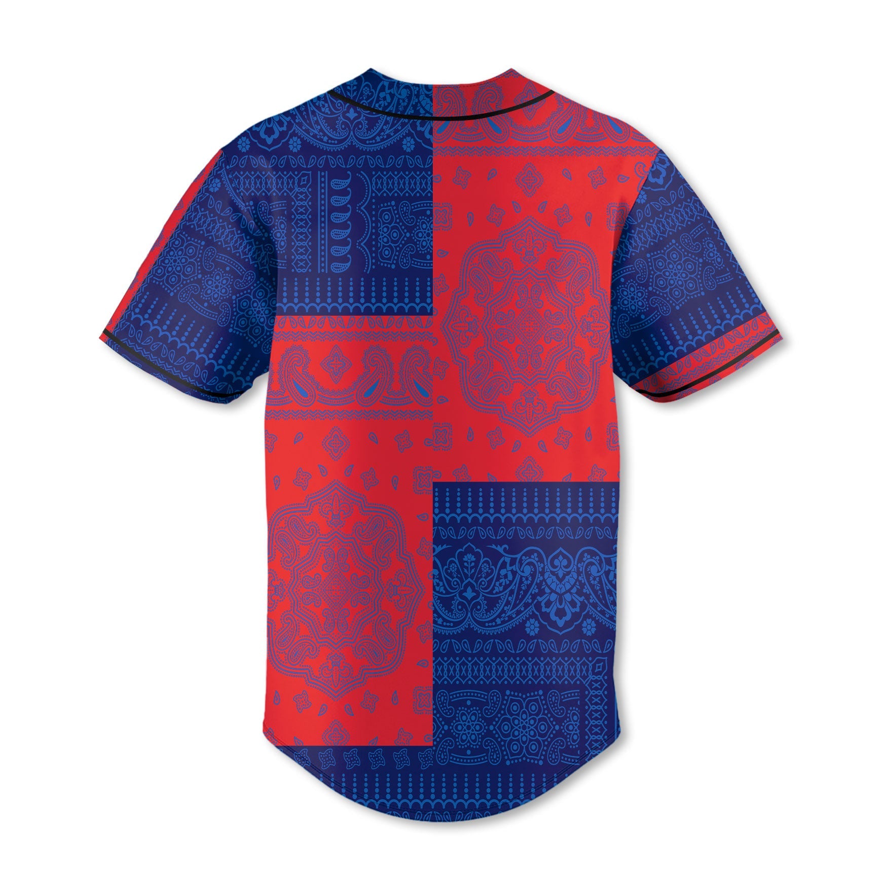 Falkland Islands Baseball Jersey Flag And Paisley Basic Style 3