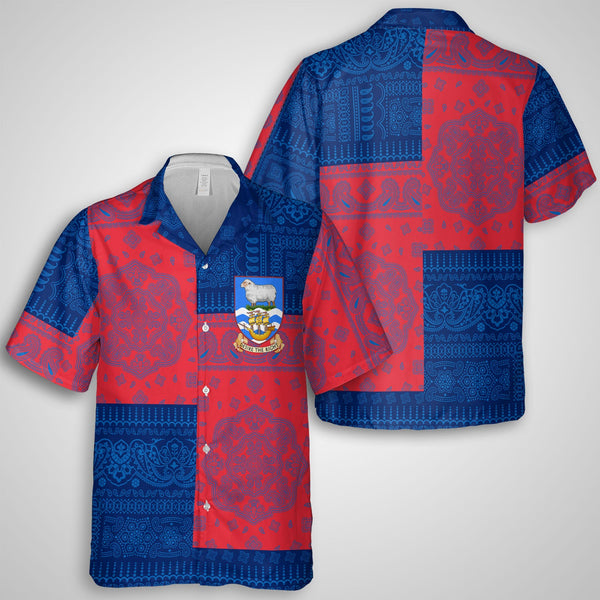 Falkland Islands Hawaiian Shirt Flag And Paisley Basic Style 1