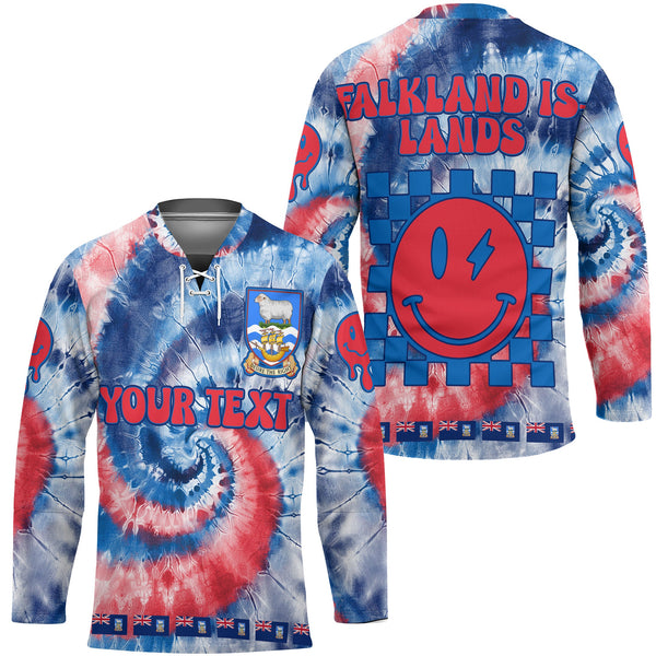 Falkland Islands Hockey Jersey Custom Tie Dye Style 1