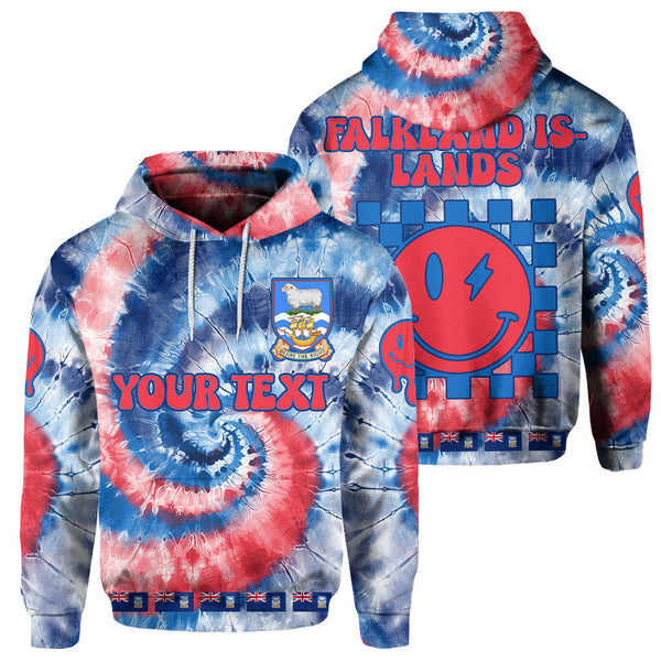 Falkland Islands Hoodie Custom Tie Dye Style 1