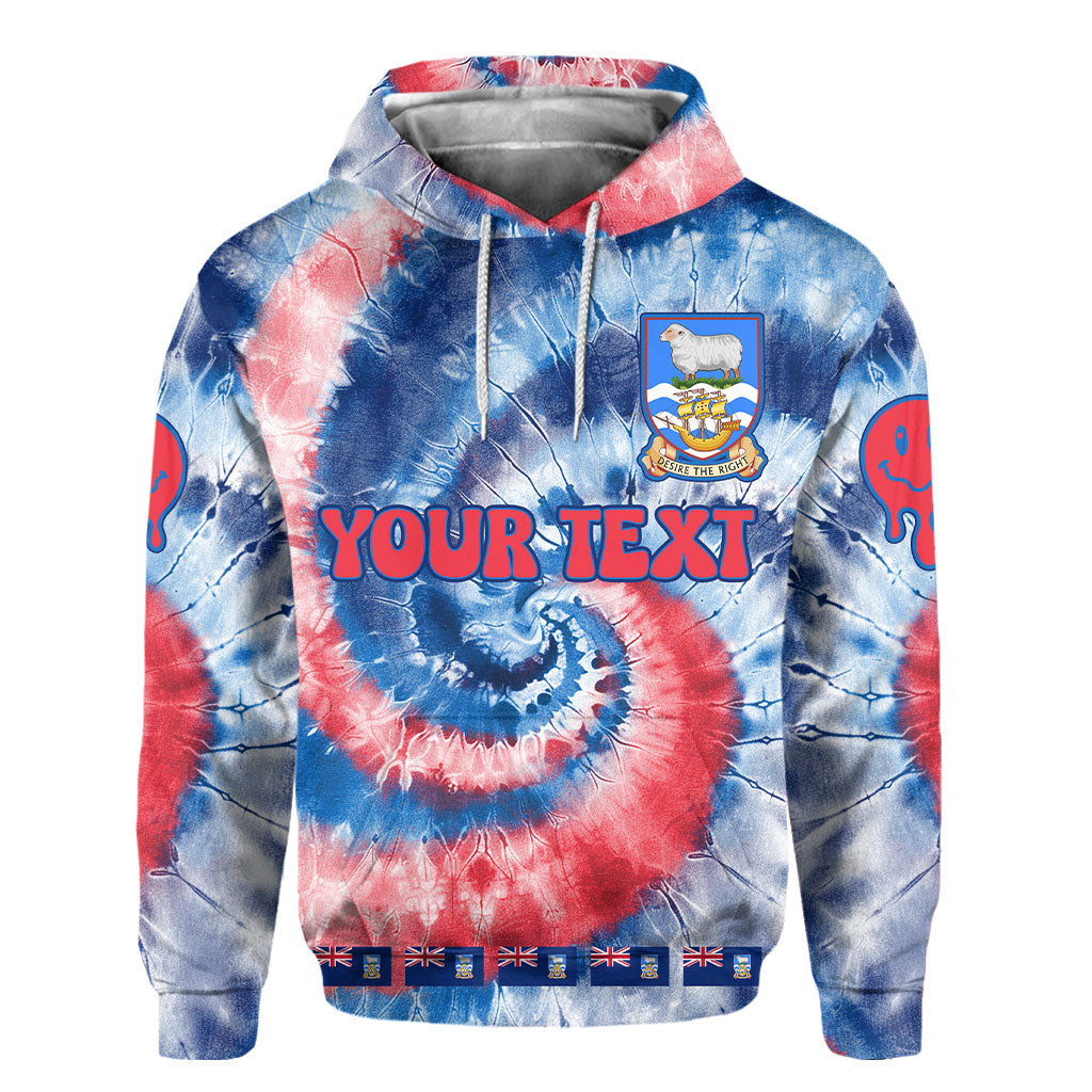 Falkland Islands Hoodie Custom Tie Dye Style 2