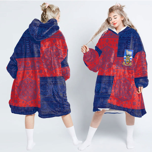 Falkland Islands Hoodie Blanket Flag And Paisley Basic Style 1