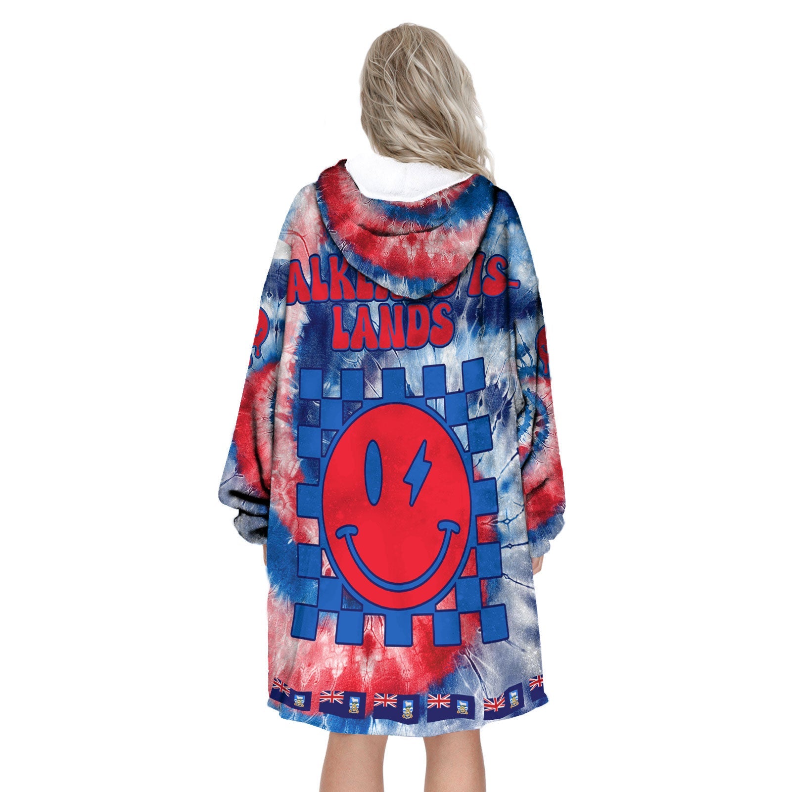 Falkland Islands Hoodie Blanket Custom Tie Dye Style 3