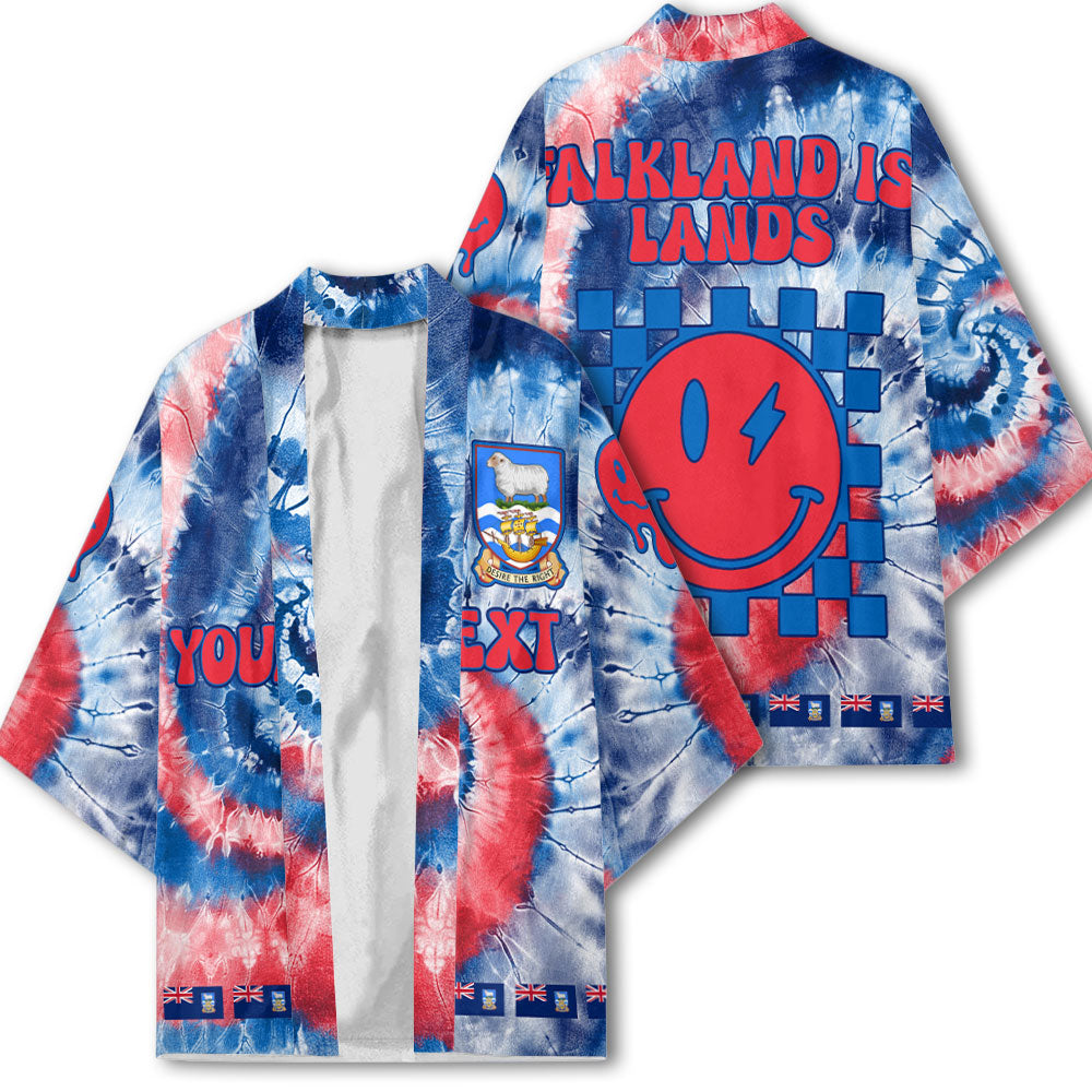 Falkland Islands Kimono Custom Tie Dye Style 2