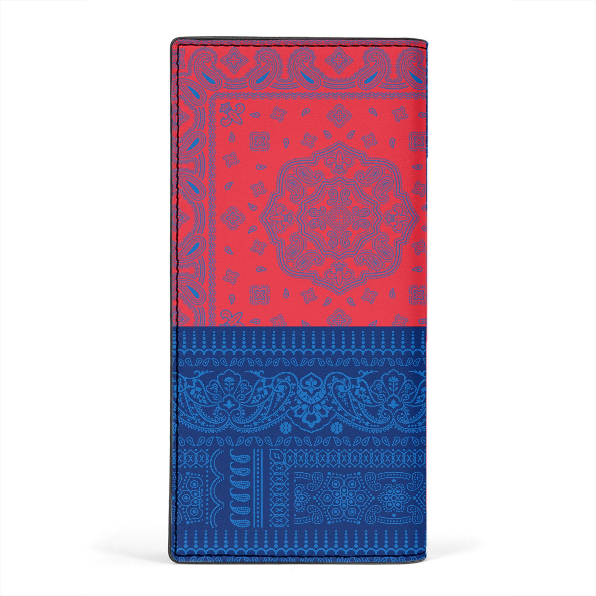 Falkland Islands Leather Wallet Flag And Paisley Basic Style 2