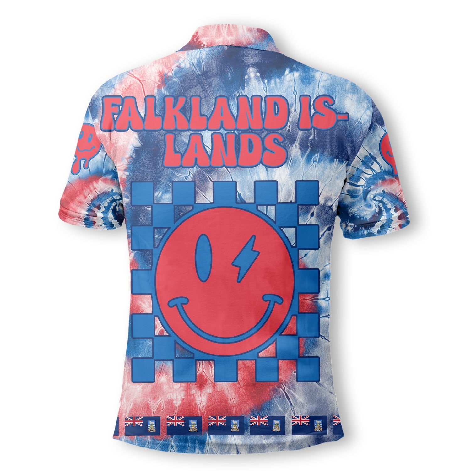 Falkland Islands Polo Shirt Custom Tie Dye Style 3