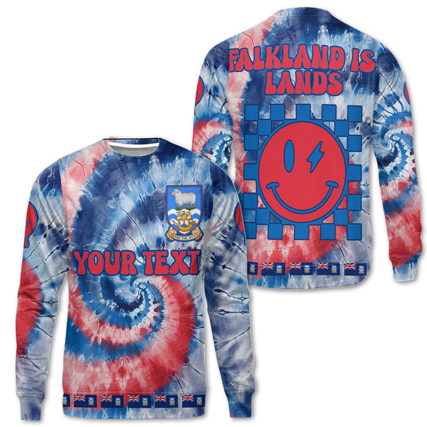 Falkland Islands Sweatshirt Custom Tie Dye Style 1