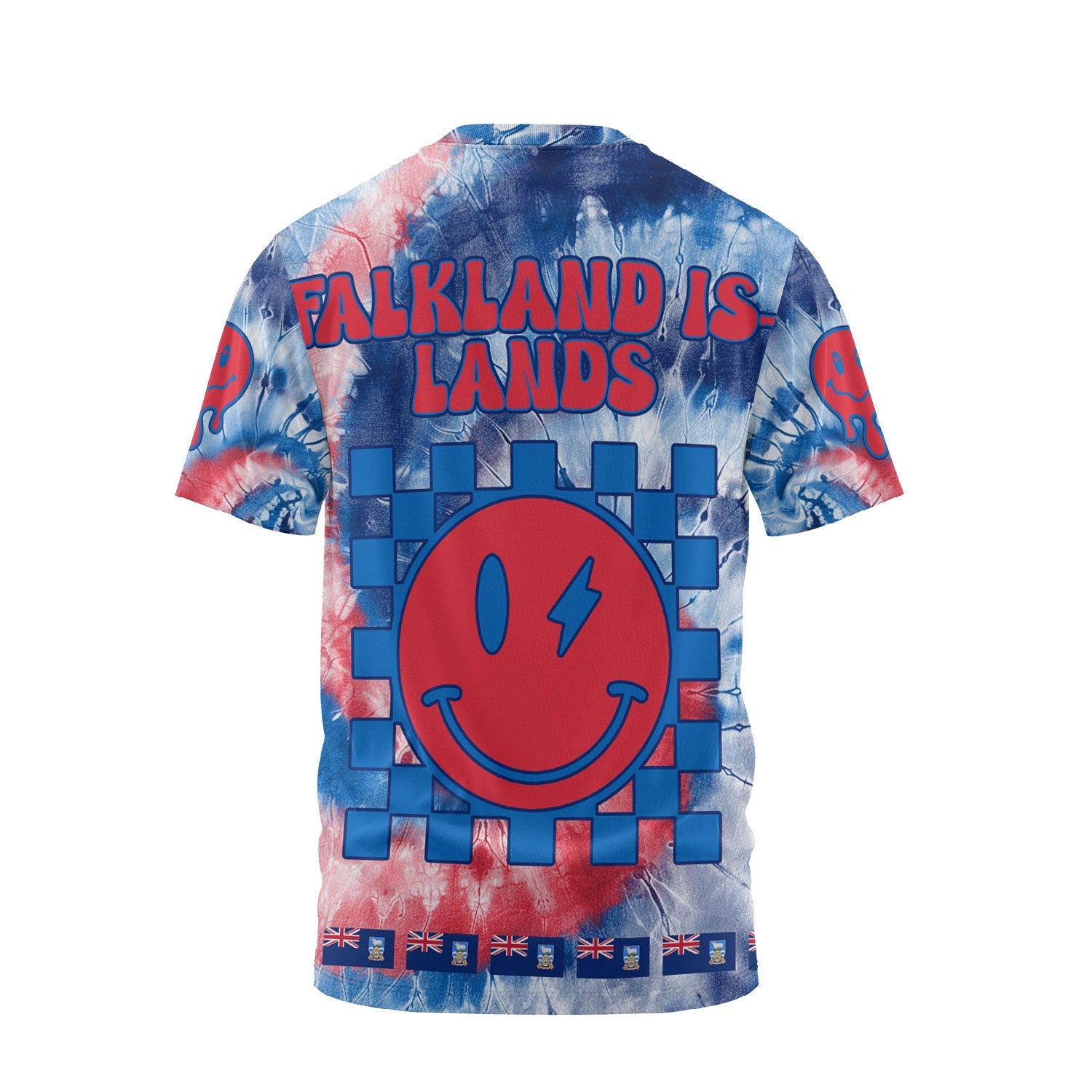 Falkland Islands T Shirt Custom Tie Dye Style 2