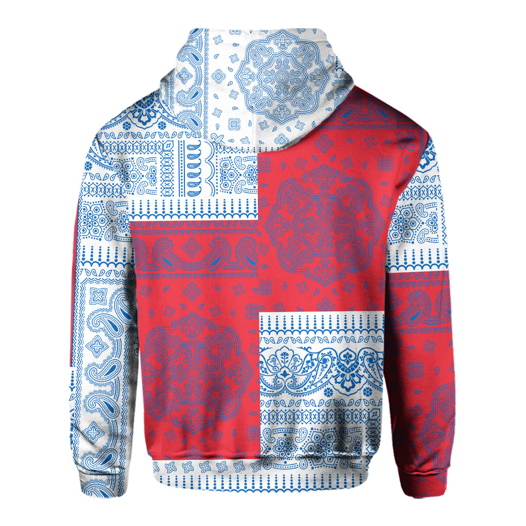 Faroe Islands Hoodie Flag And Paisley Basic Style 3