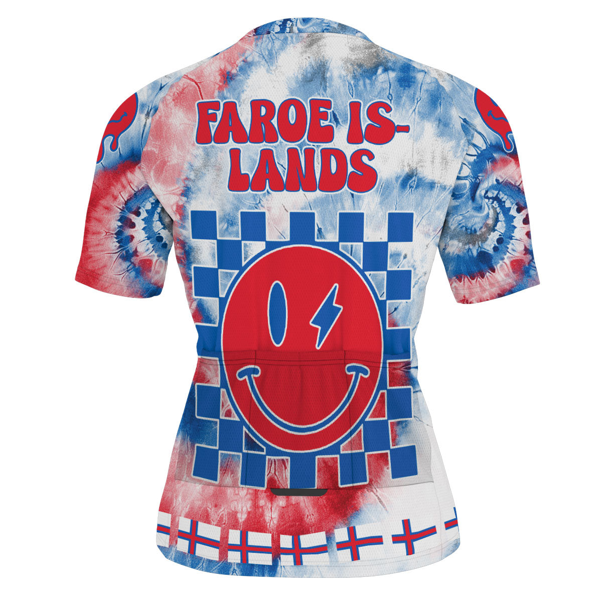 Faroe Islands Men Cycling Jersey Custom Tie Dye Style 3