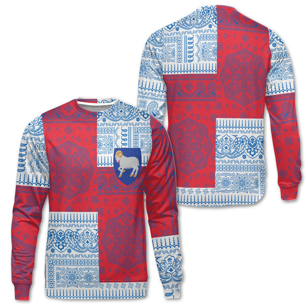 Faroe Islands Sweatshirt Flag And Paisley Basic Style 1