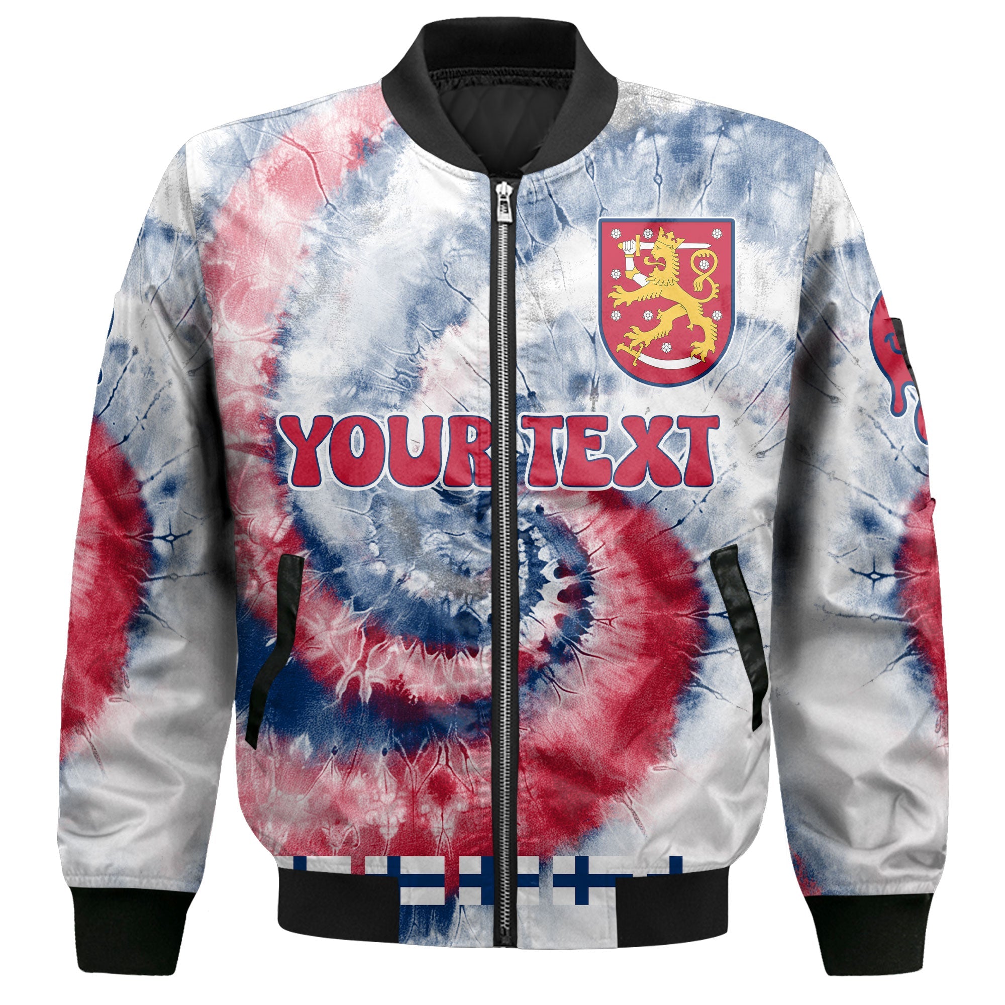 Finland Bomber Jacket Custom Tie Dye Style 2