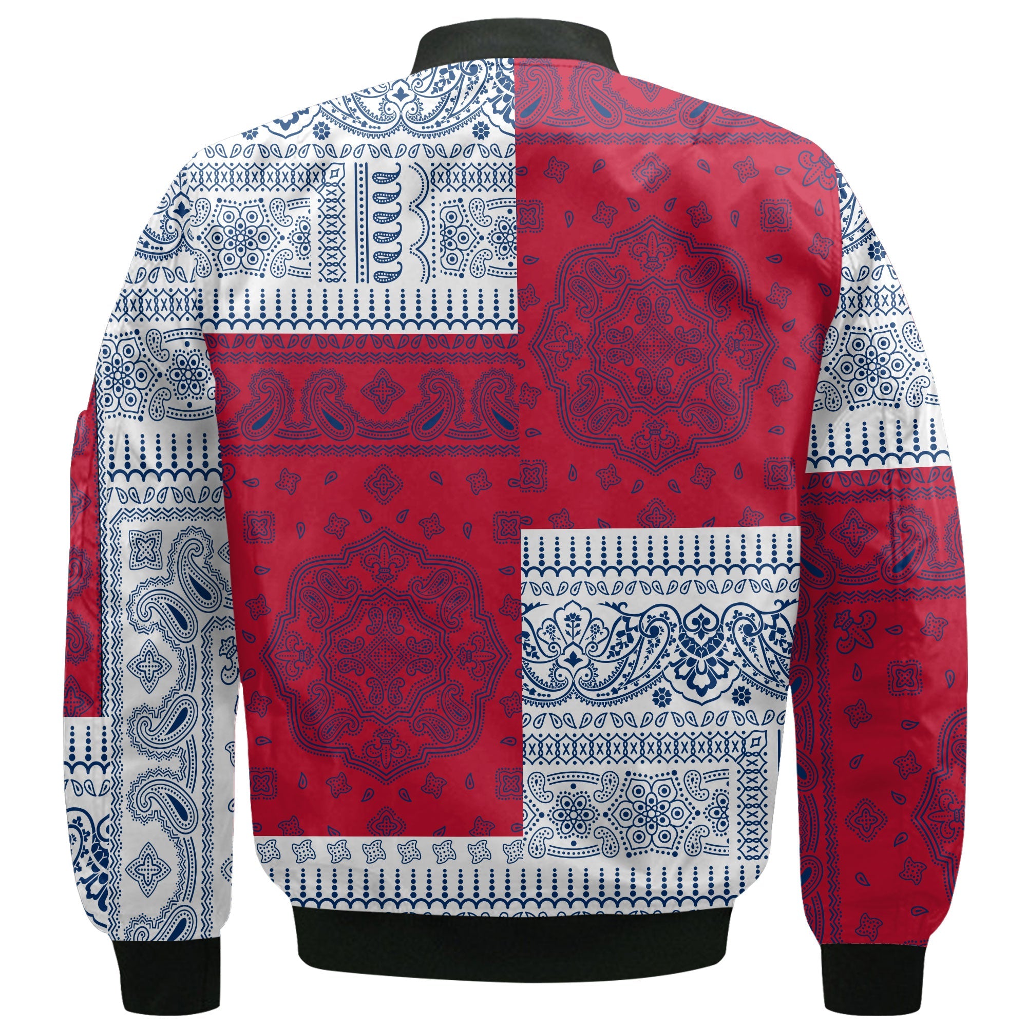 Finland Bomber Jacket Flag And Paisley Basic Style 3