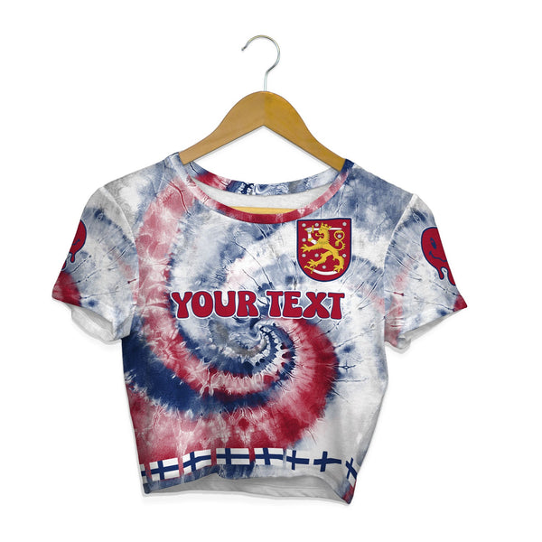 Finland Croptop T Shirt Custom Tie Dye Style 1