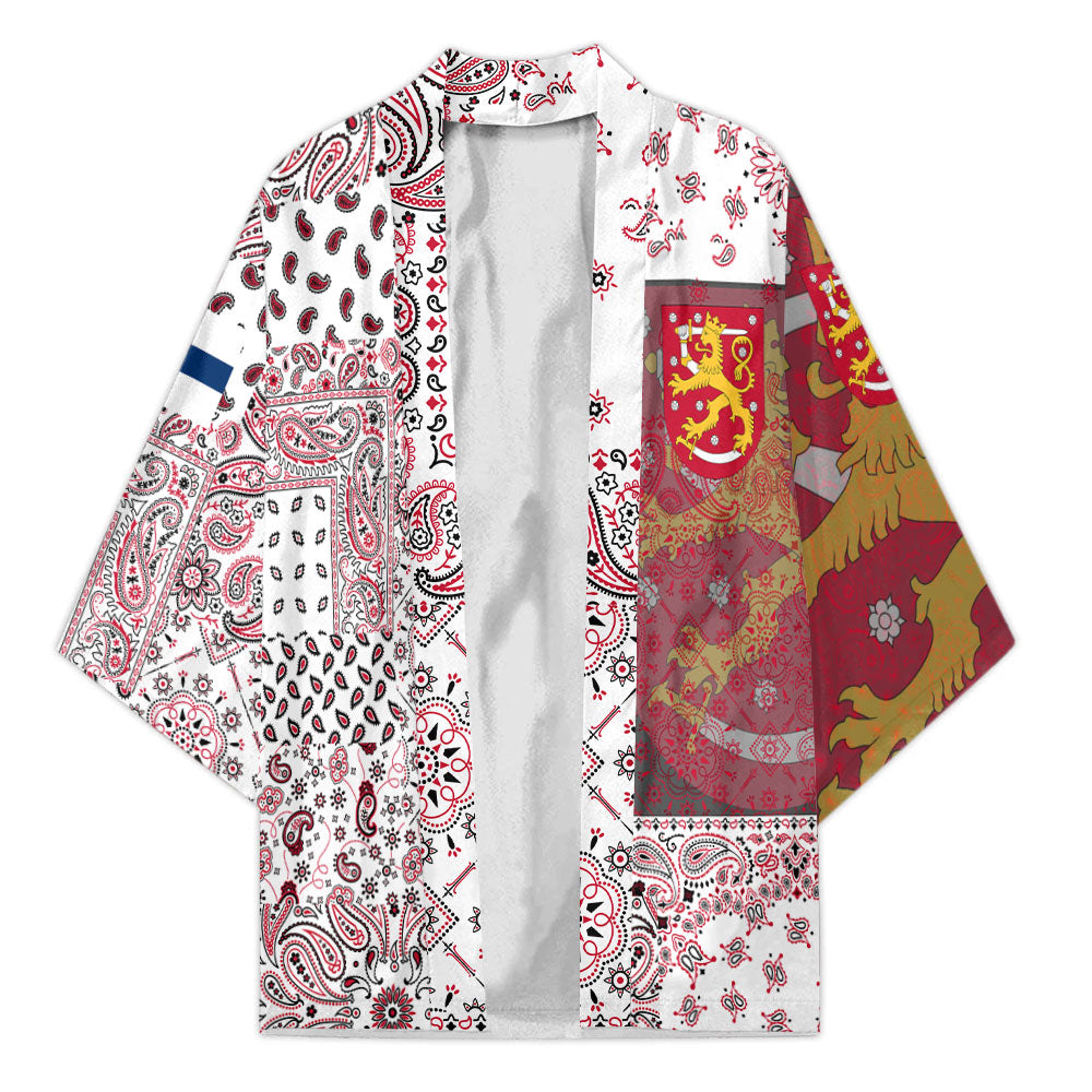 Finland Kimono Paisley Flag And Skull Style 1