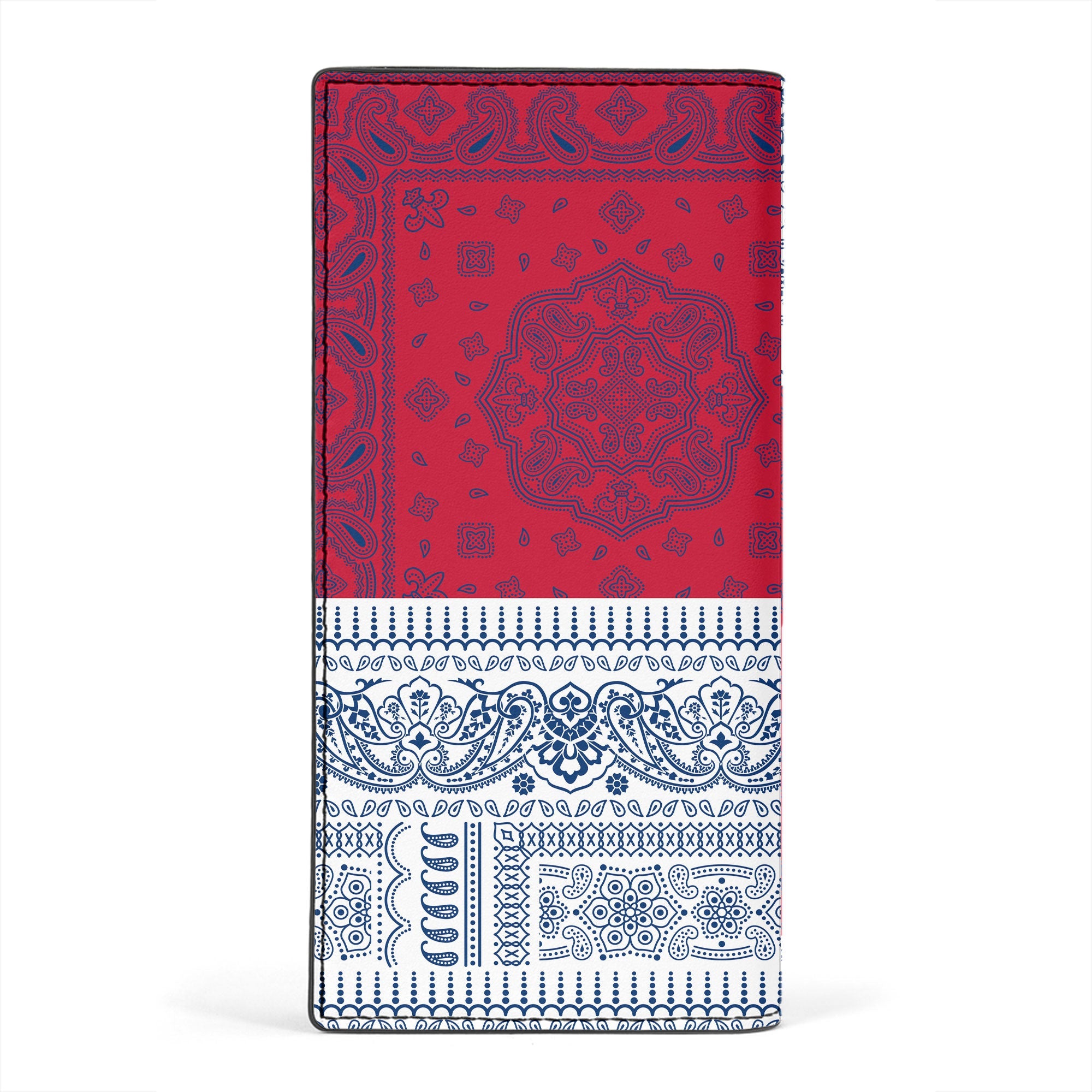 Finland Leather Wallet Flag And Paisley Basic Style 2