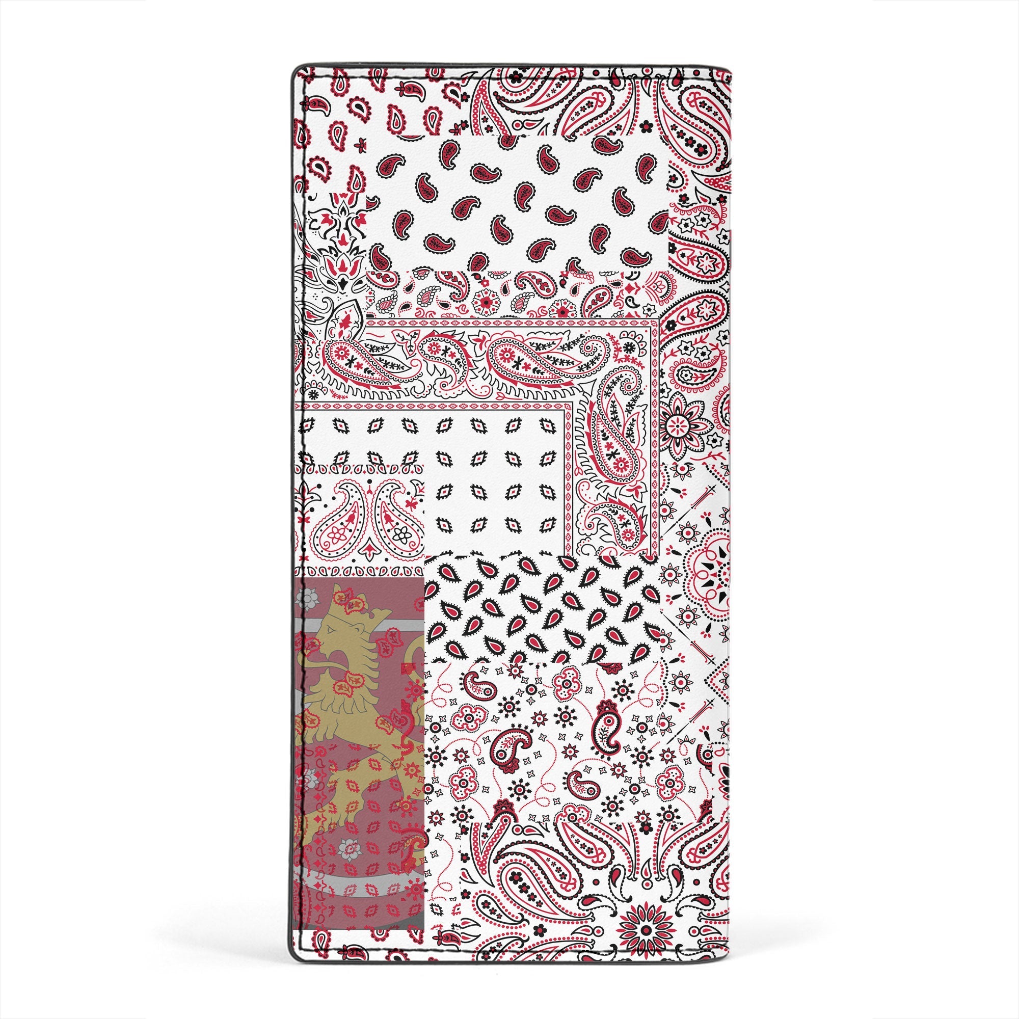 Finland Leather Wallet Paisley Flag And Skull Style 2