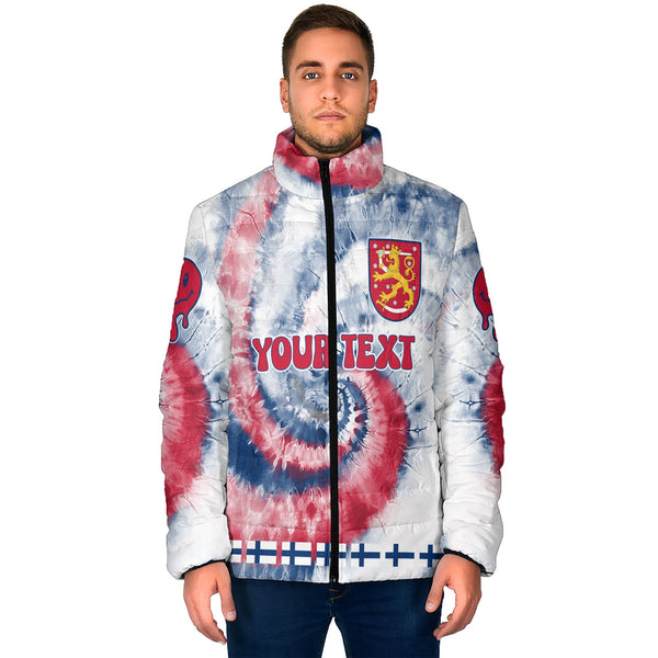 Finland Men Padded Jacket Custom Tie Dye Style 1