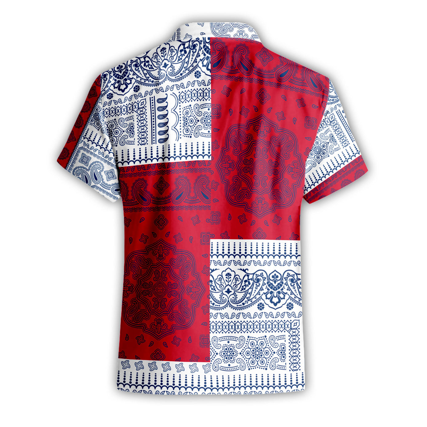 Finland Short Sleeve Shirt Flag And Paisley Basic Style 3