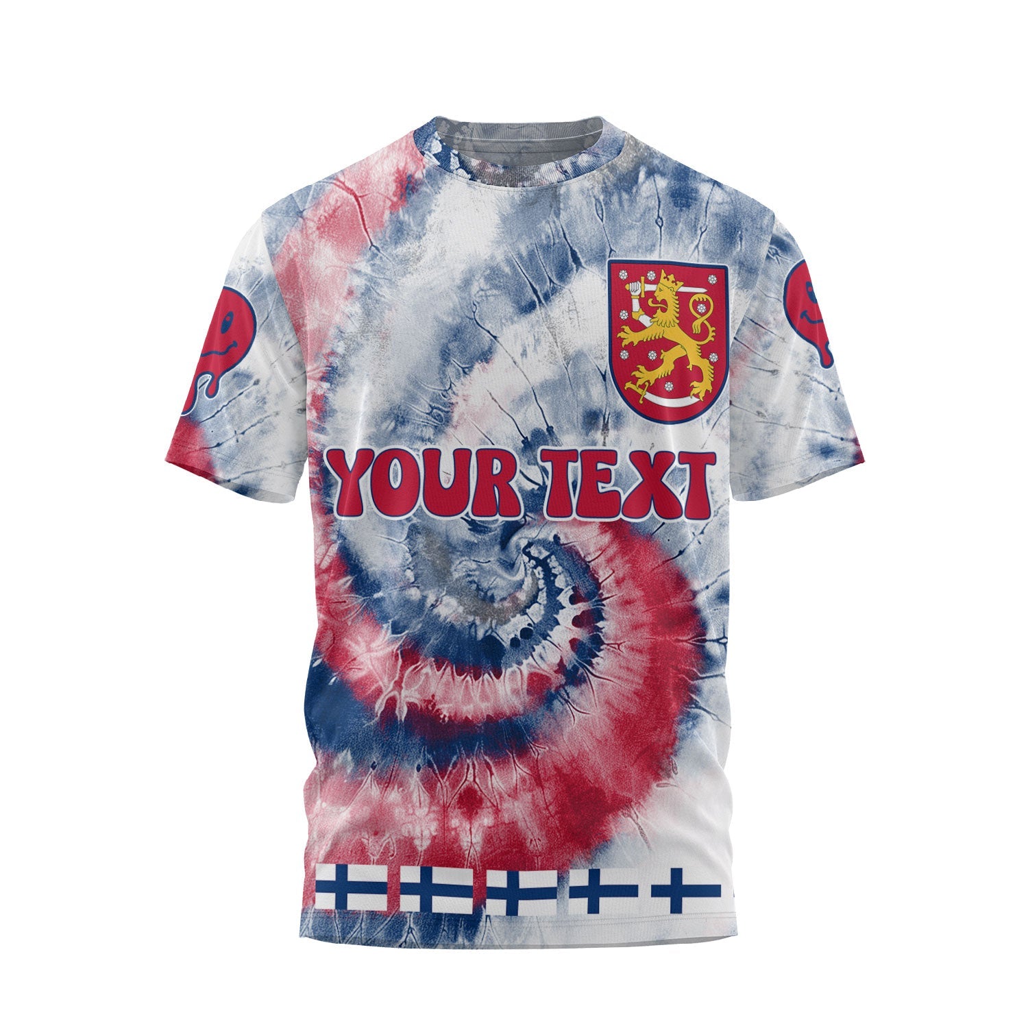 Finland T Shirt Custom Tie Dye Style 1