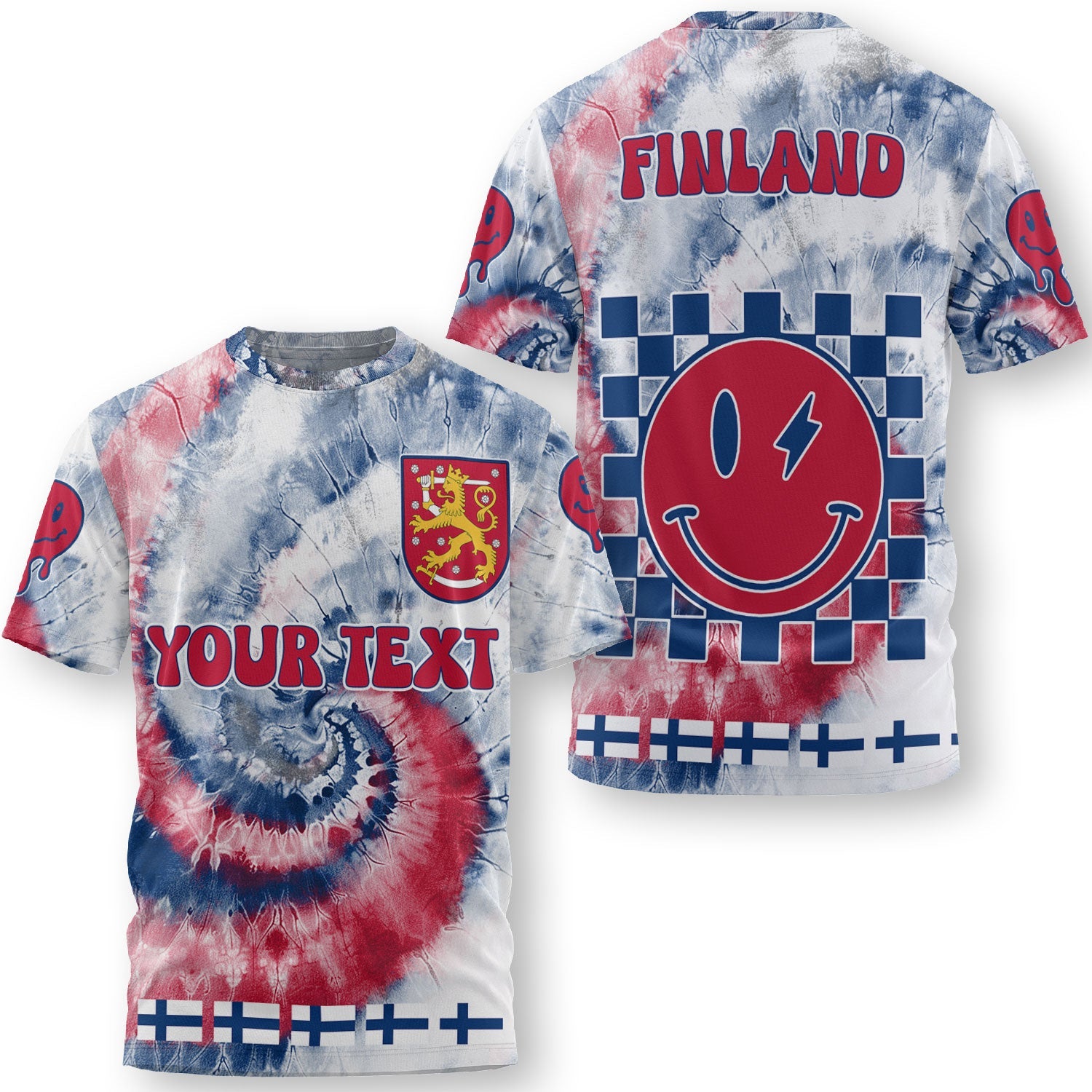 Finland T Shirt Custom Tie Dye Style 3