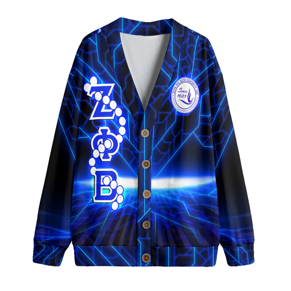 Sorority Cardigan - Zeta Phi Beta Fleece Cardigan Tech Girl Style