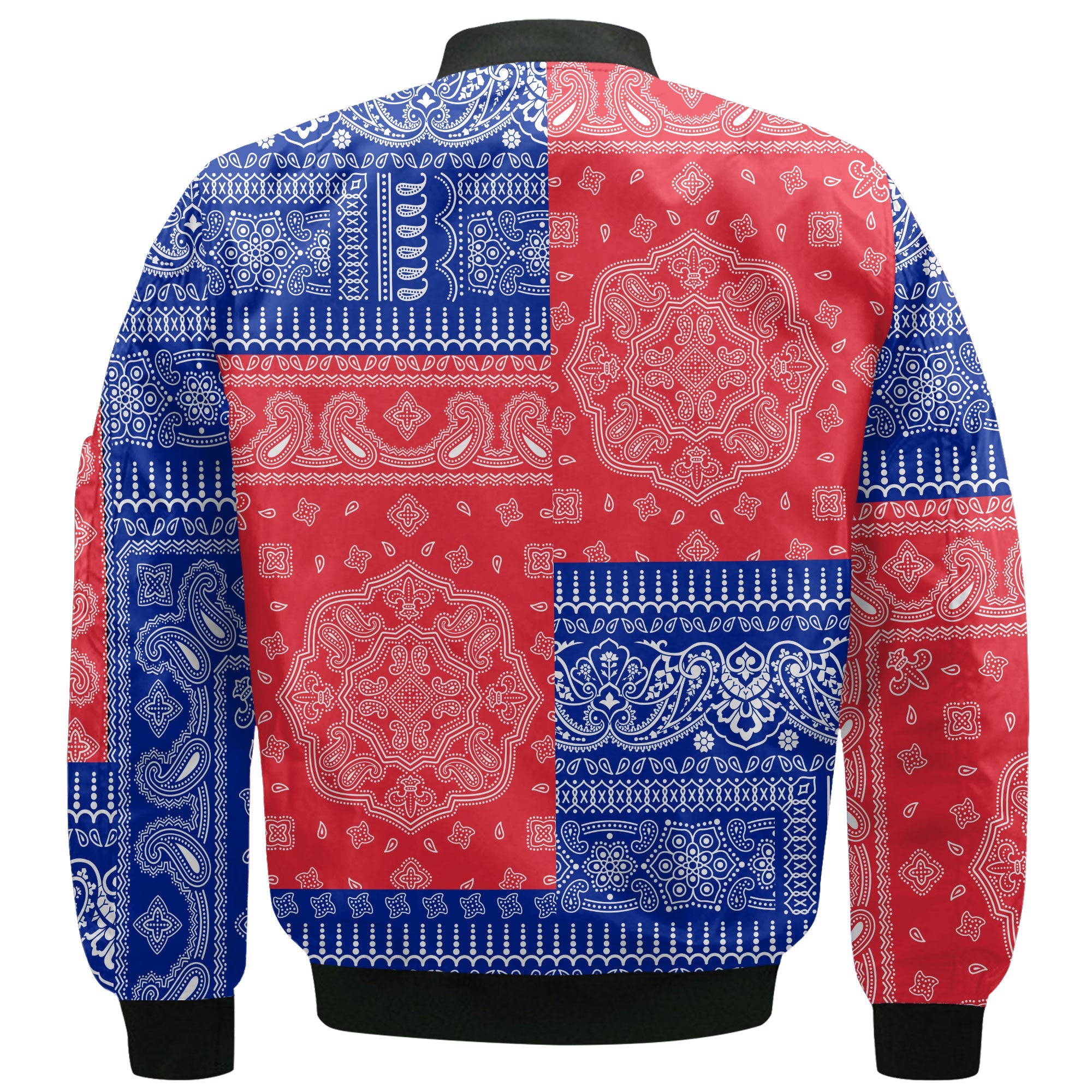 French Guiana Bomber Jacket Flag And Paisley Basic Style 2