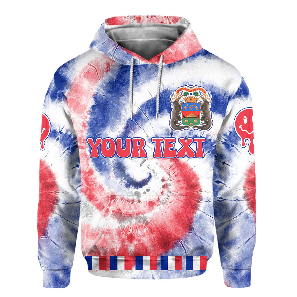 French Guiana Hoodie Custom Tie Dye Style 2