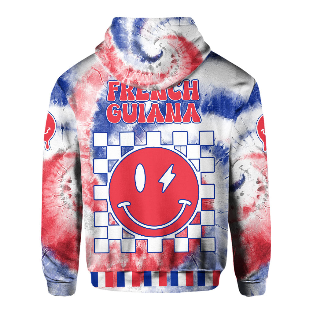 French Guiana Hoodie Custom Tie Dye Style 3