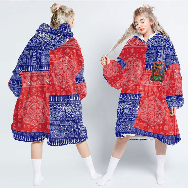 French Guiana Hoodie Blanket Flag And Paisley Basic Style 1