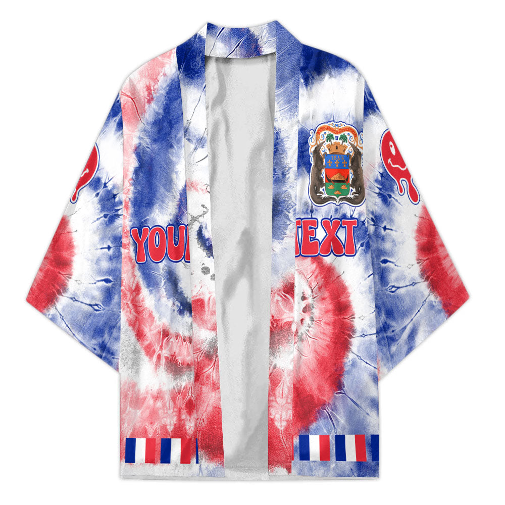 French Guiana Kimono Custom Tie Dye Style 1