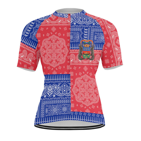 French Guiana Men Cycling Jersey Flag And Paisley Basic Style 1