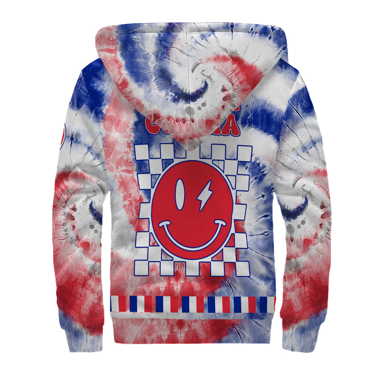 French Guiana Sherpa Hoodie Custom Tie Dye Style 2