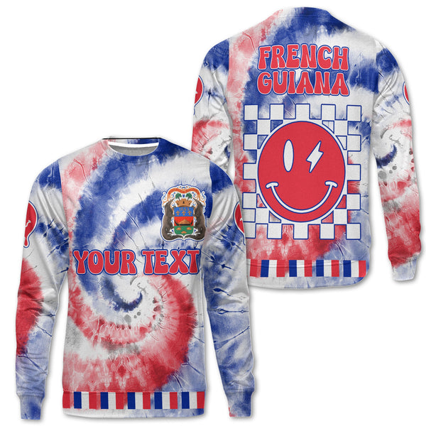 French Guiana Sweatshirt Custom Tie Dye Style 1