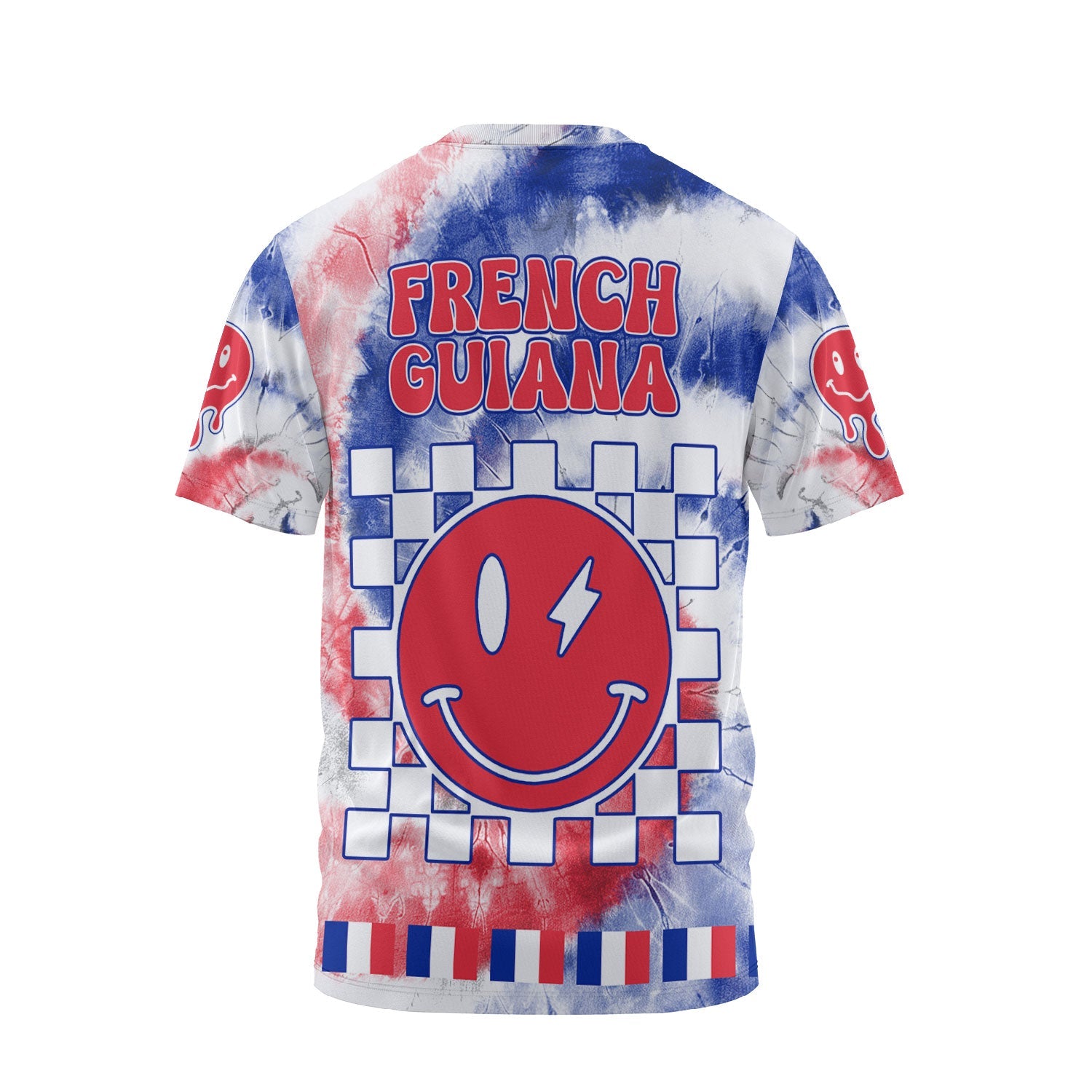 French Guiana T Shirt Custom Tie Dye Style 2