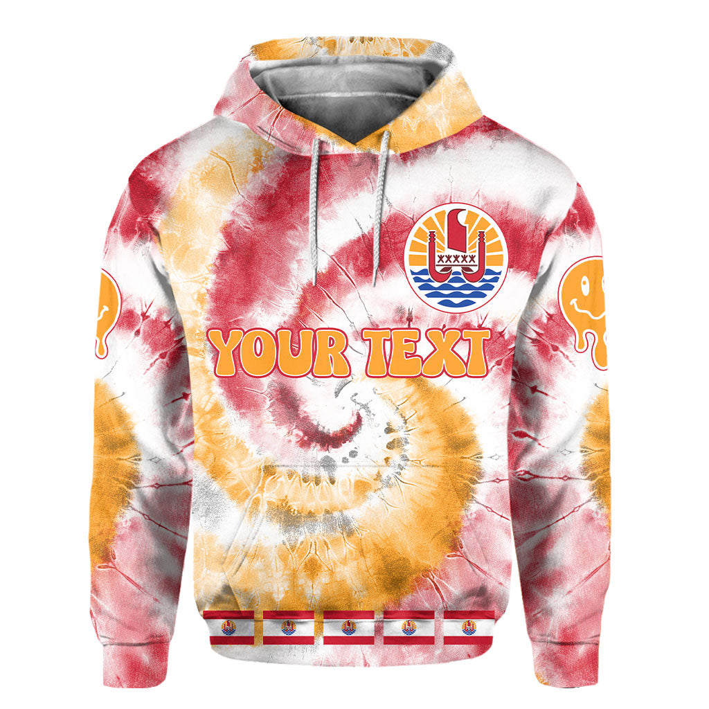 French Polynesia Hoodie Custom Tie Dye Style 2