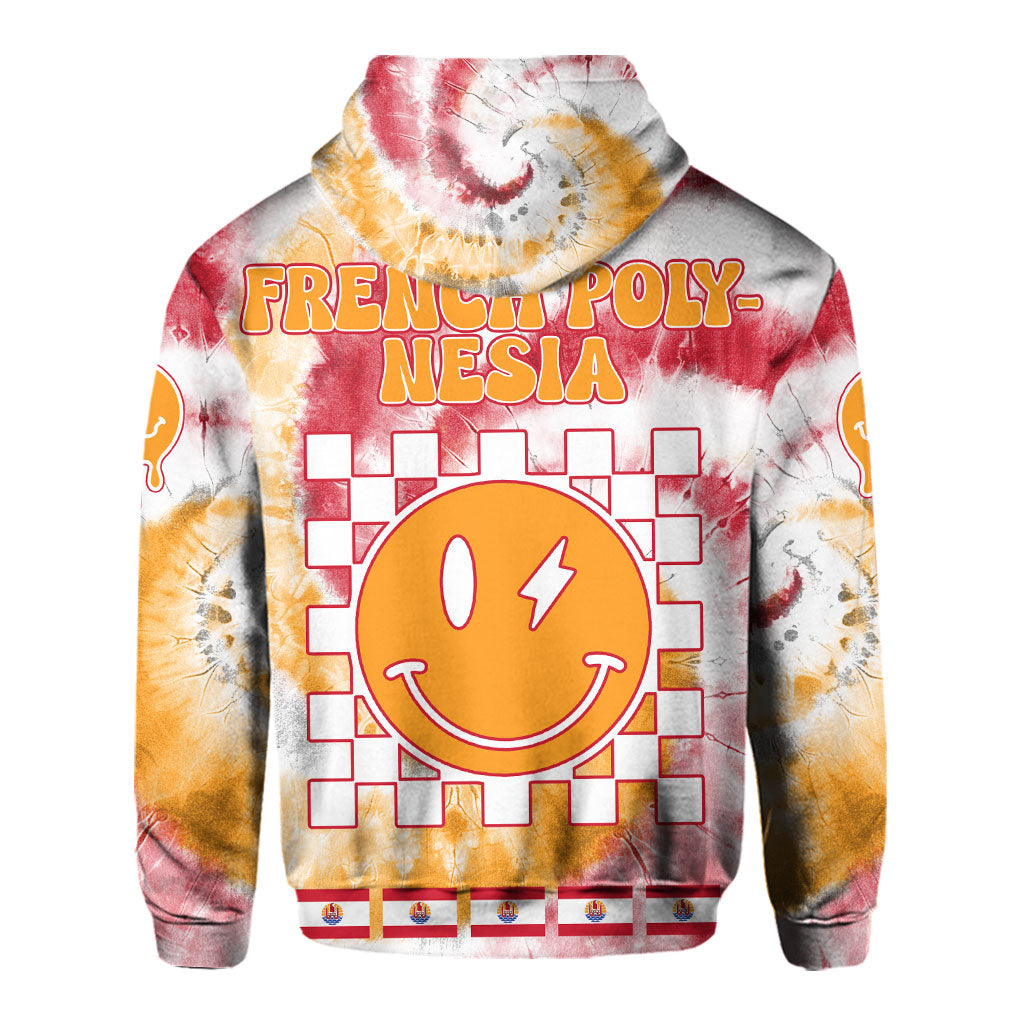 French Polynesia Hoodie Custom Tie Dye Style 3