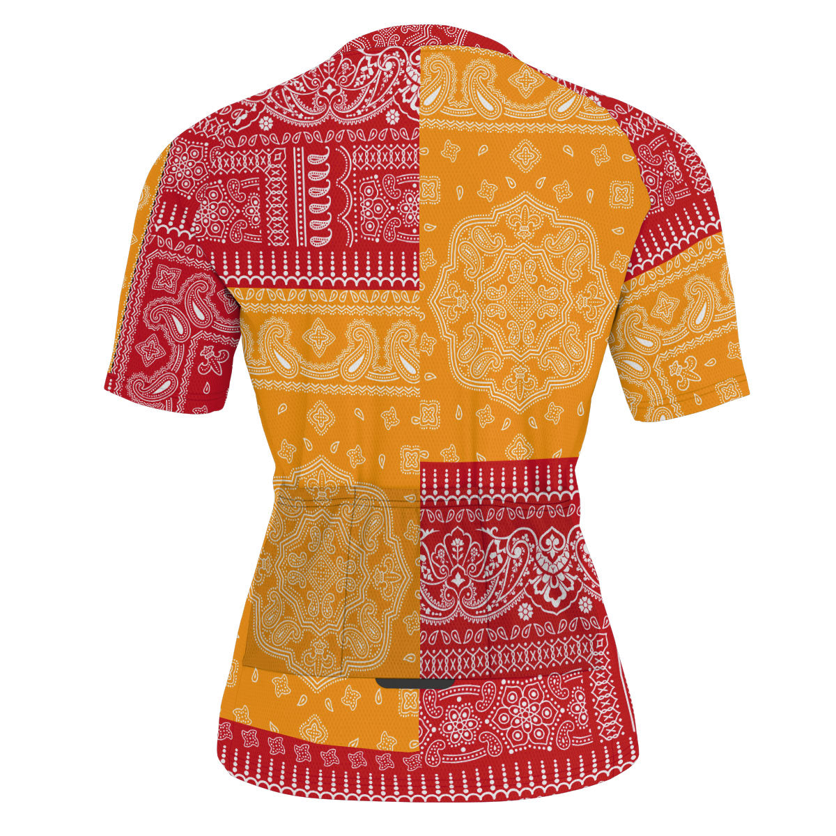 French Polynesia Men Cycling Jersey Flag And Paisley Basic Style 3