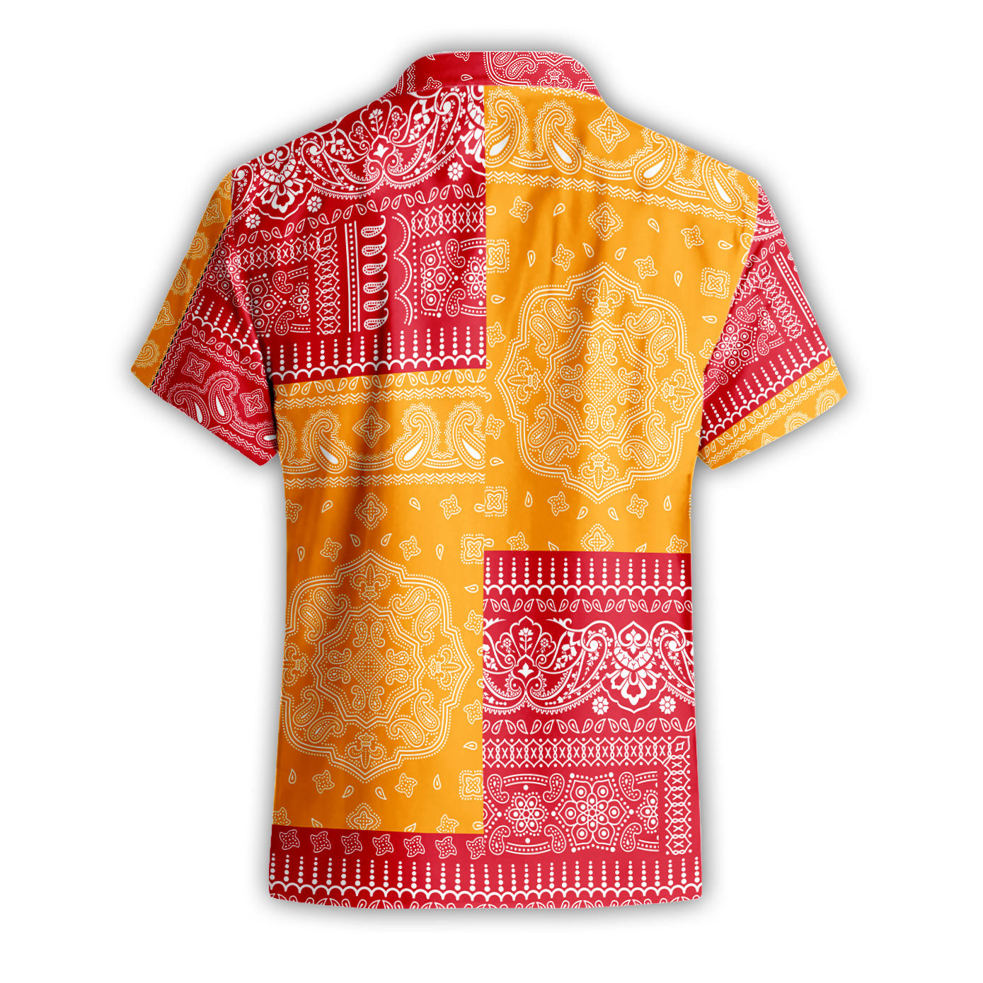 French Polynesia Short Sleeve Shirt Flag And Paisley Basic Style 3