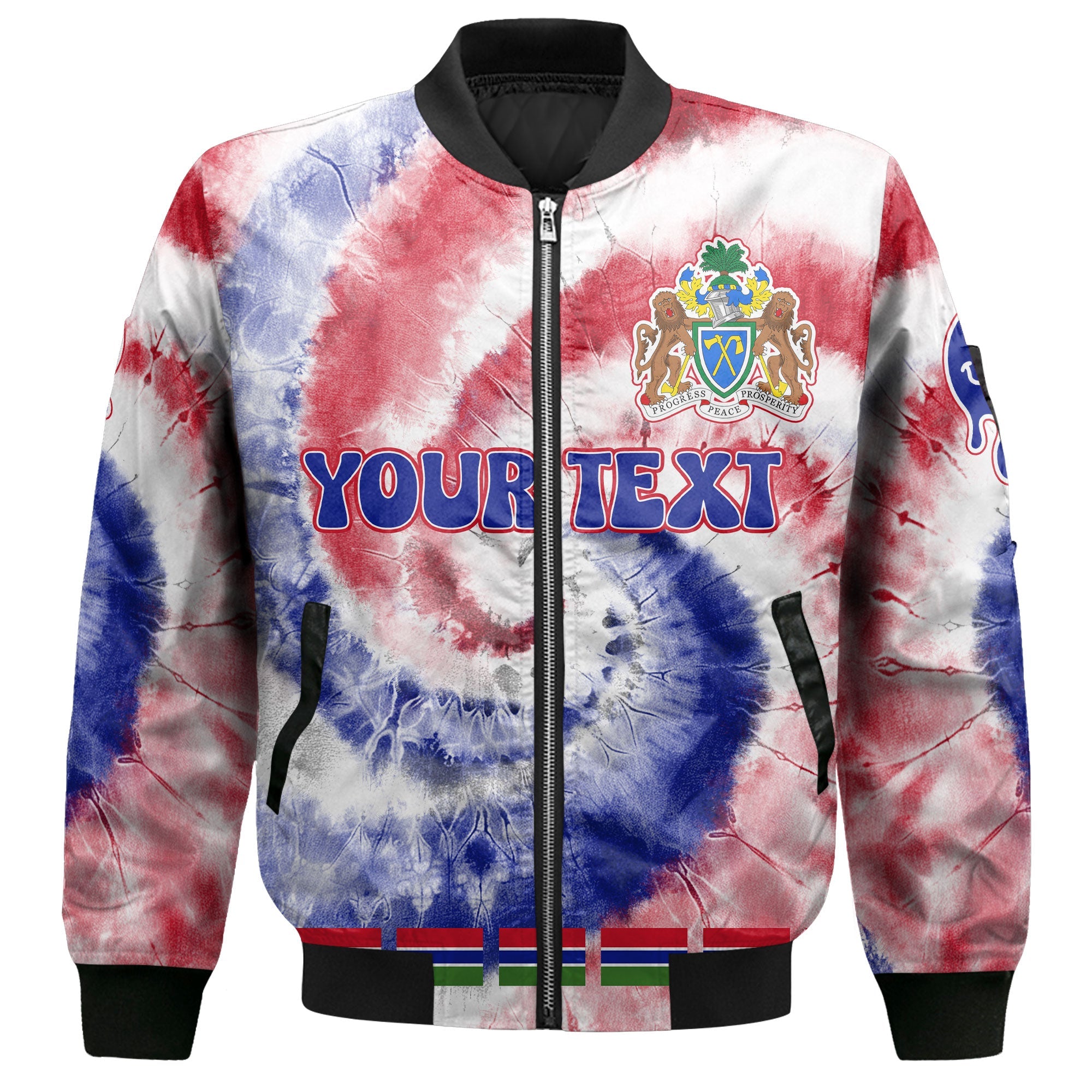 Gambia Bomber Jacket Custom Tie Dye Style 2