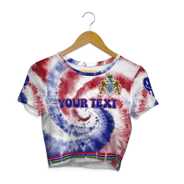 Gambia Croptop T Shirt Custom Tie Dye Style 1