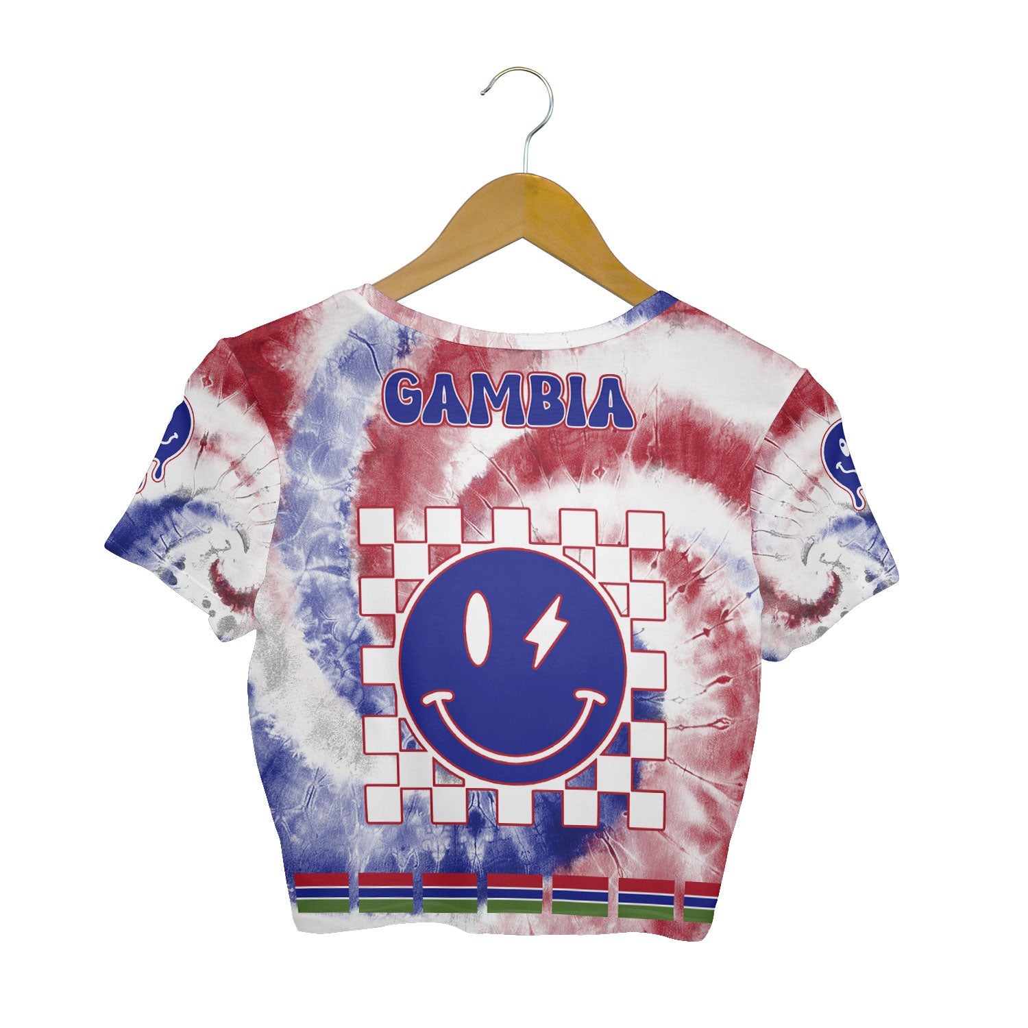 Gambia Croptop T Shirt Custom Tie Dye Style 2