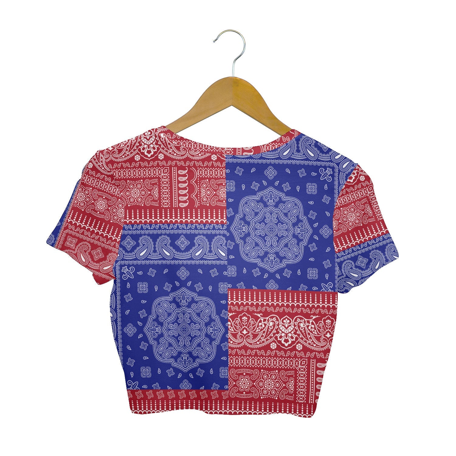 Gambia Croptop T Shirt Flag And Paisley Basic Style 2