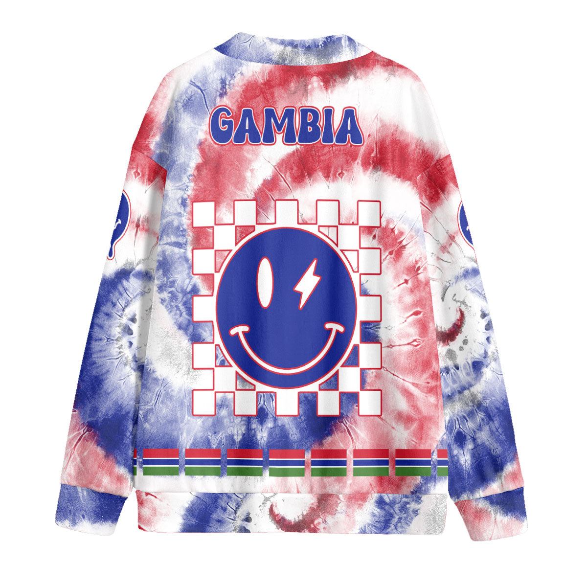 Gambia Fleece Cardigan Custom Tie Dye Style 2