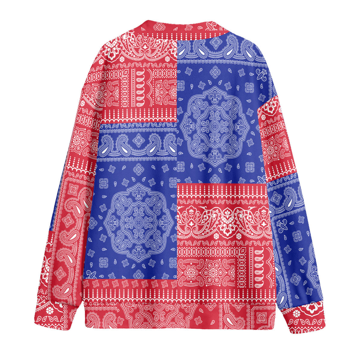 Gambia Fleece Cardigan Flag And Paisley Basic Style 2