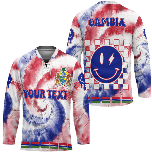 Gambia Hockey Jersey Custom Tie Dye Style 1